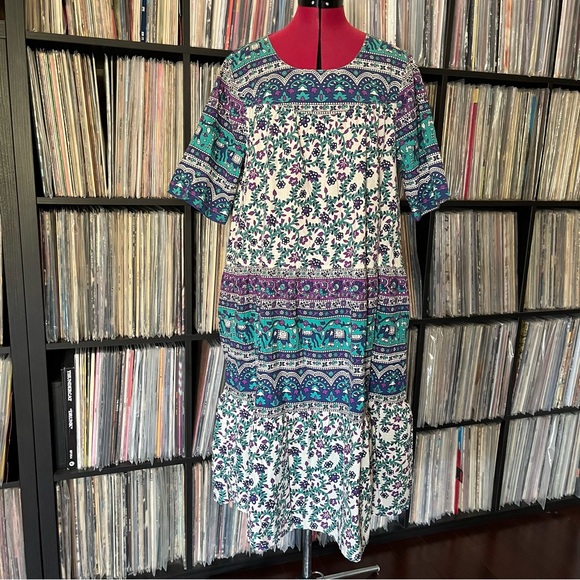 Vermont donuts stealie phish upcycled cotton L hippie 90s mandala SYF 🩵⭕️💜♻️ - Picture 8 of 10